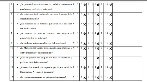 Figura 5. Puntuación del instrumento 