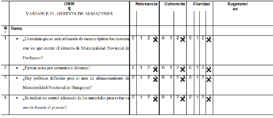 Figura 4. Puntuación del instrumento 