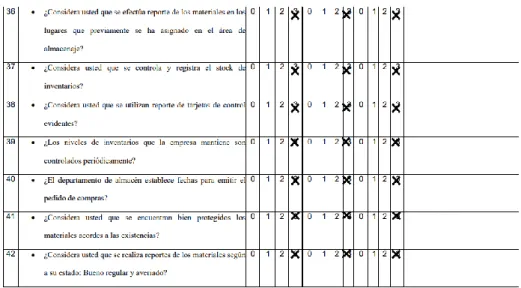 Figura 9. Puntuación del instrumento 