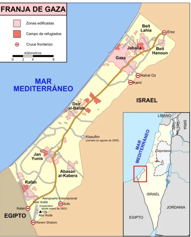 Anexo 1: Mapa de la Franja de Gaza 69