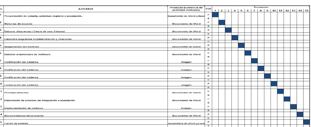 Fig. 9 Cronograma de Gantt