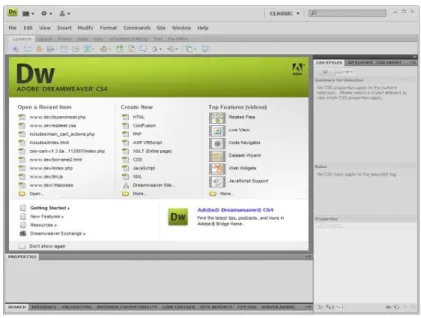 Figura 8. Pantalla Adobe Dreamweaver  