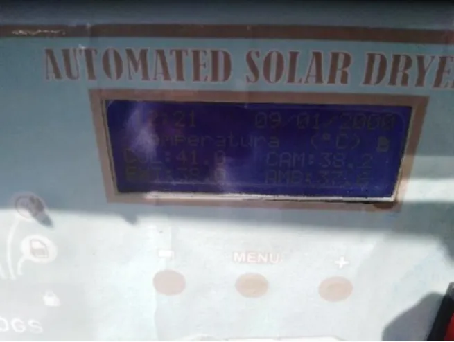 Figura  2:  Panel de Control del Secador Solar Indirecto