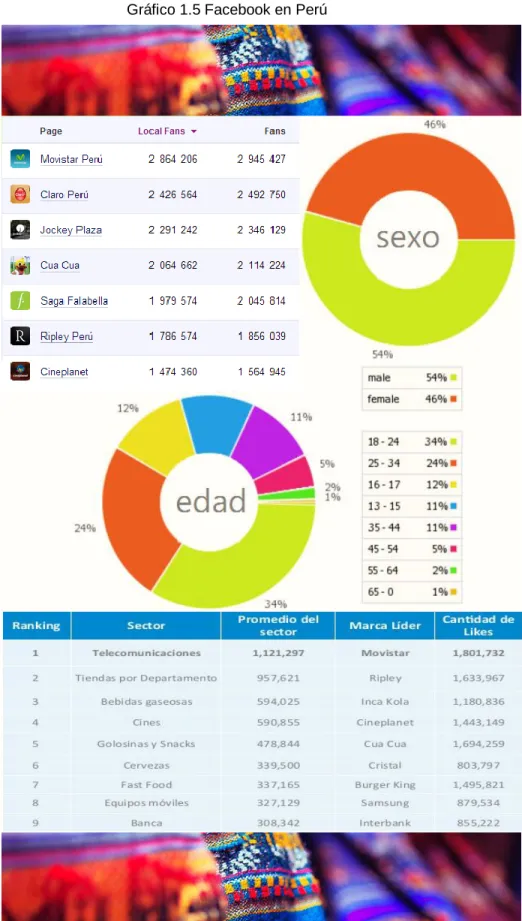 Gráfico 1.5 Facebook en Perú 
