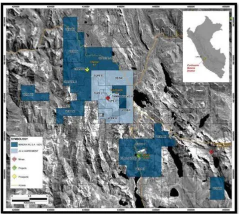 Figura 2. Plano de concesiones mineras 