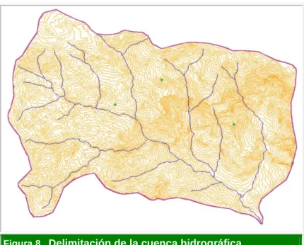 Figura 8.   Delimitación de la cuenca hidrográfica 