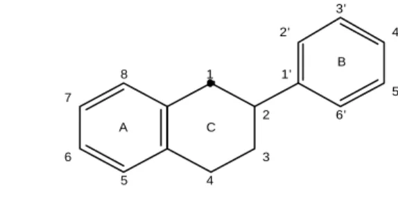 Figura 7.-  Estructura principal de flavonoides 