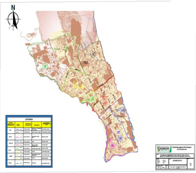 Figura    9:  Plano  de  ubicación  donde  se  desarrolla  el  programa  segregación  en  fuente  y  recolección  selectiva  de  la  M.P.H,  basado  en  en  el  Plan  de  acción  SEPARE, se muestra en anexos con mejor resolución