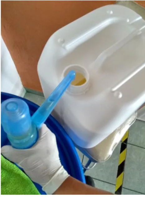 Fig.  6 .- Proceso de llenado con Bomba Manual. 