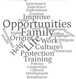 Figure 1. Discursive Prelations. Expert Perspective  According to SWOT for Wordle 