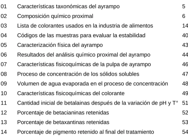 CUADRO                                   TITULO                                           PÁGINA 
