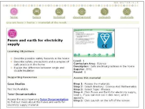 Fig. 3. Metadata information for a learning object in NLN Learning Materials 