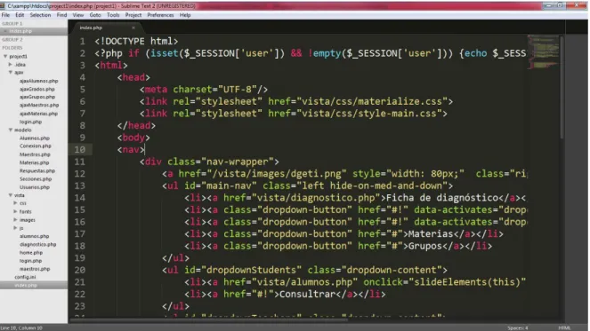 Fig. 8 Captura de codificación