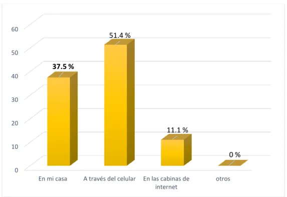Figura 1. Acceso a las redes por los estudiantes 
