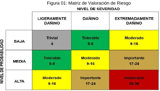 Figura 01: Matriz de Valoración de Riesgo 