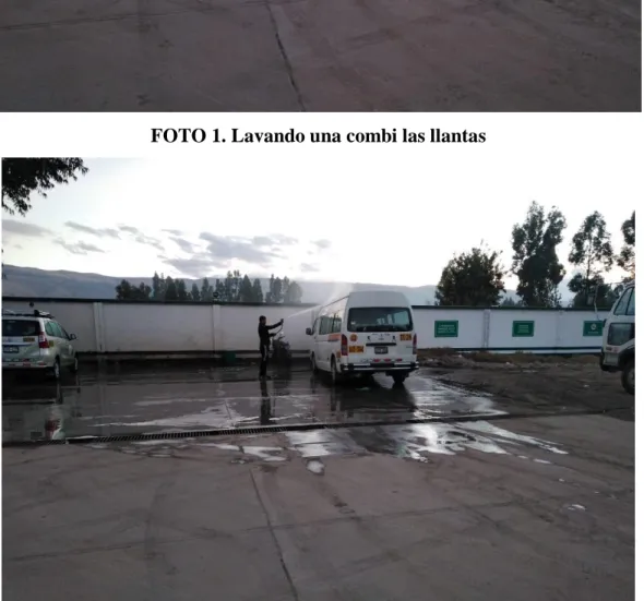 FOTO 2. Lavando una combi la parte alta 