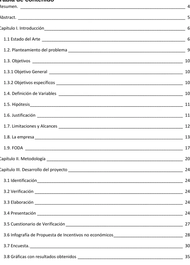 Tabla de contenido 