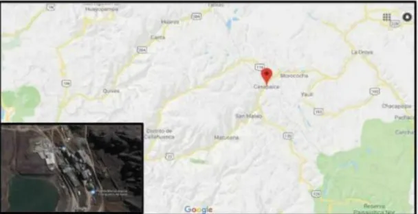 Figura 1. Mapa de ubicación de planta concentradora Berna II 