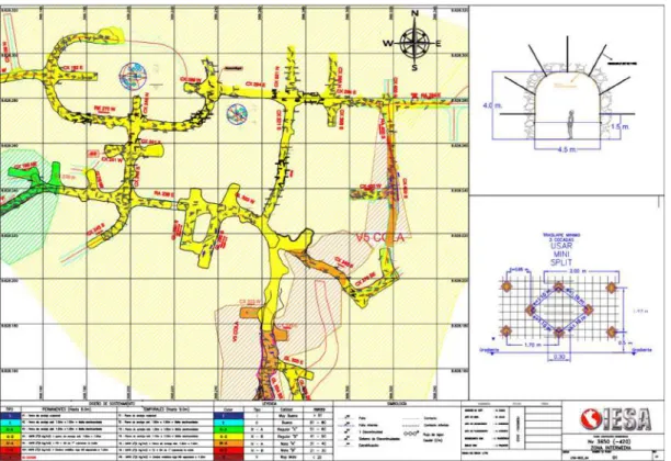 Figura 6. Mapeo Geomecánico Nv. -420 Carmen 
