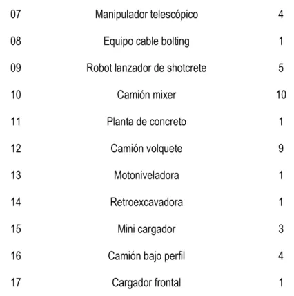 Tabla 10. Características jumbo frontonero 