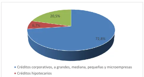 Figura 7. Colocaciones por tipo de crédito.  