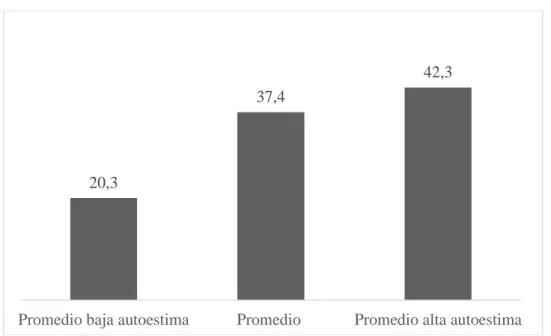 Figura 5. Niveles de la dimensión universidad de la variable autoestima   Interpretación: 