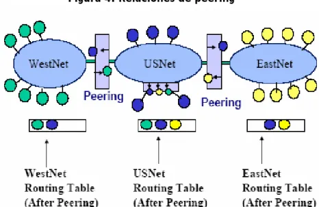 Figura 4. Relaciones de peering 