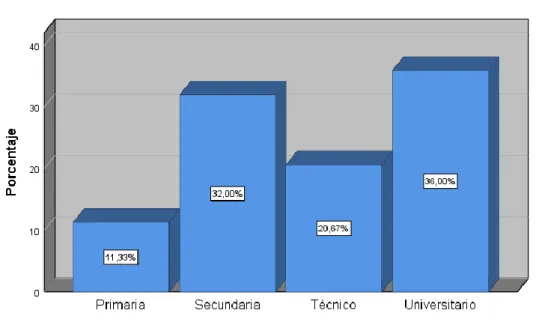 Figura 3 Nivel de estudios