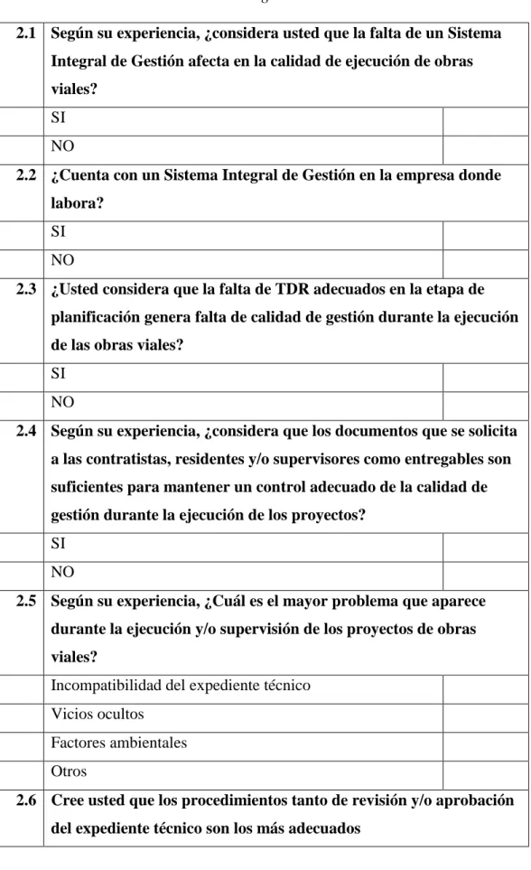 Tabla N°  9: Encuesta dirigida – Datos del Problema 