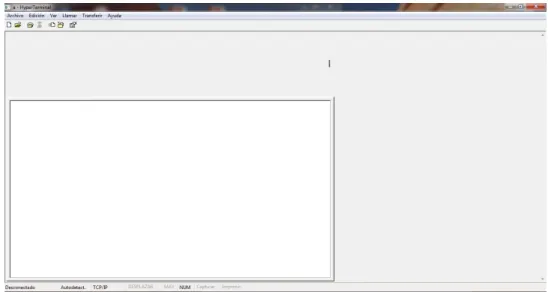 Figura 10. Hyperterminal-para probar conectividad entre la PC y la UCM