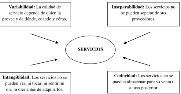 Figura 1. Características del servicio 