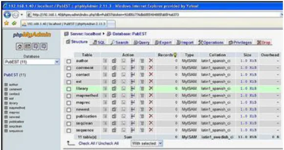 Figura N° 09 – phpMyAdmin 