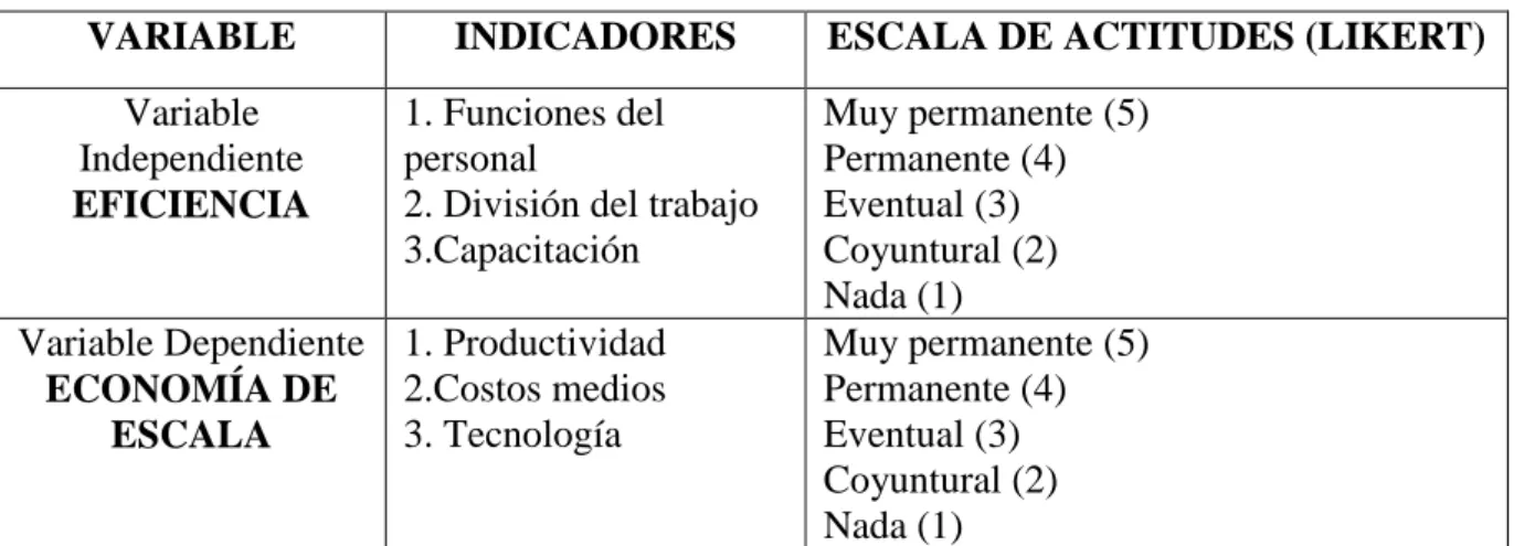 Figura 5. Operacionalización de Variables. 