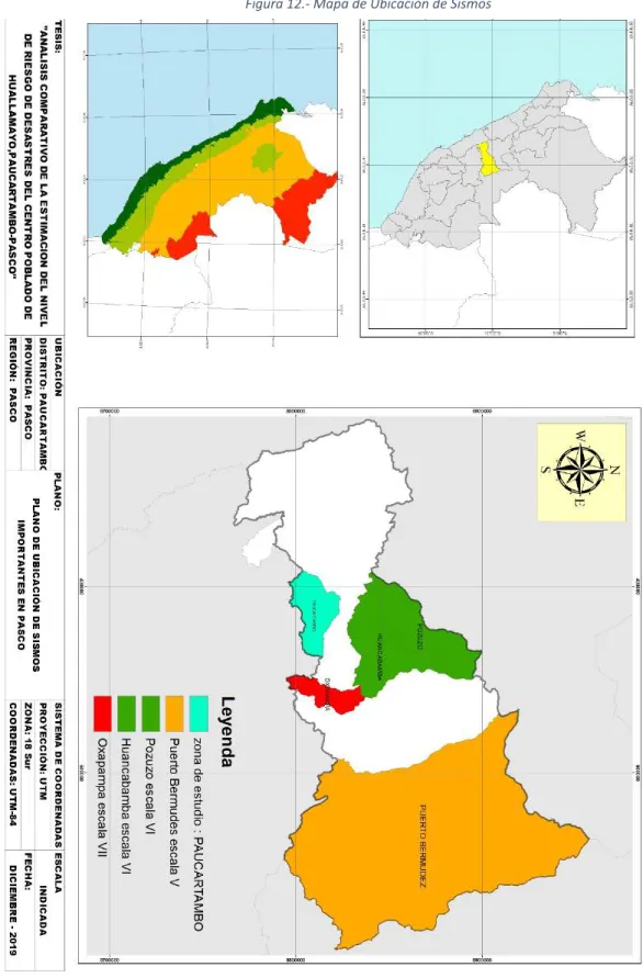 Figura 12.- Mapa de Ubicación de Sismos