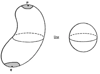 Figura 3.4: M es homeomorfa a S m .
