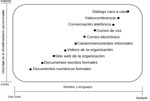 Figura  3.  Ejemplo de la riqueza de los medios   