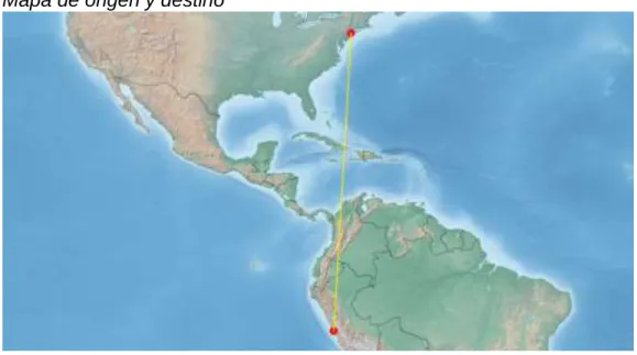 Mapa de origen y destino 