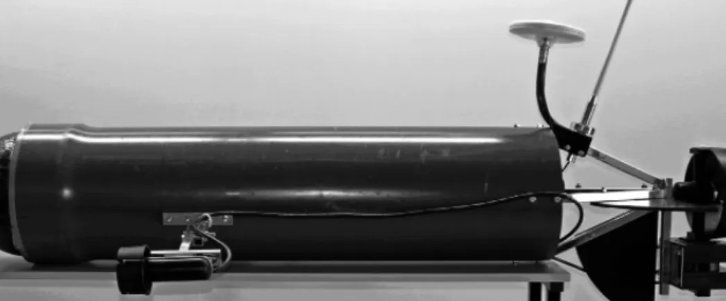 Figure 3 and figure 4 show the external structure and watertight module of the con- con-structed vehicle, respectively.