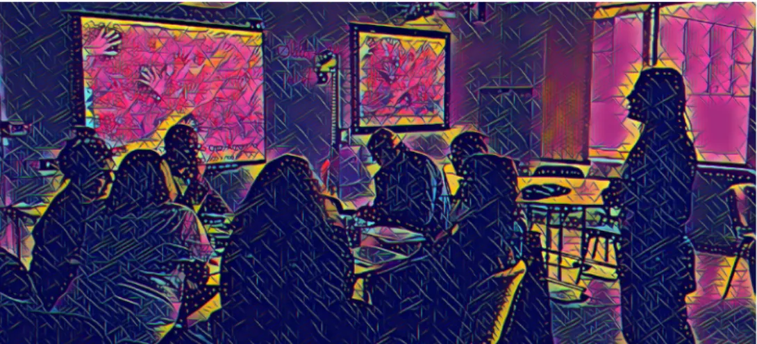Figure 3: Group discussion and reflection on the archaeological case study  materials in workshop 1:  Memorialisation and Legacy; individuals have  been anonymized to protect their identity.