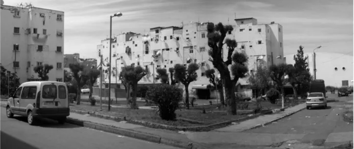 Edificio Nido de Abejas de la barriada Carrières Centrales, en Casablanca. 2013. Foto: Alejandro Muchada