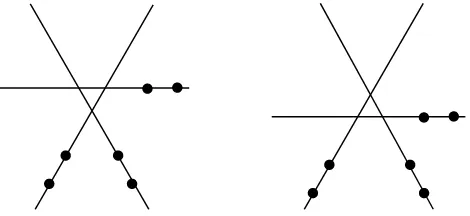 Figura 1.4: Dos conjuntos con el mismo tipo de orden, pero con arreglos quetienen caras no equivalentes.