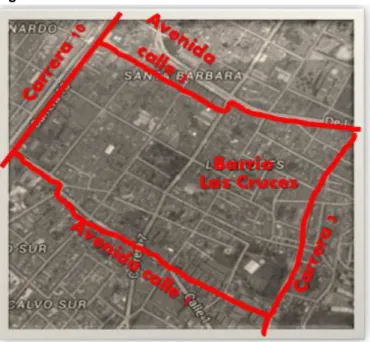 Figura 3: localización del barrio las Cruces