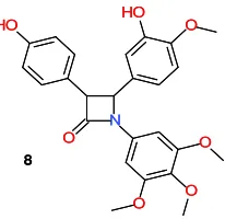 Figura 5. Estructura del compuesto 8 con actividad en la línea celular MCF-7 