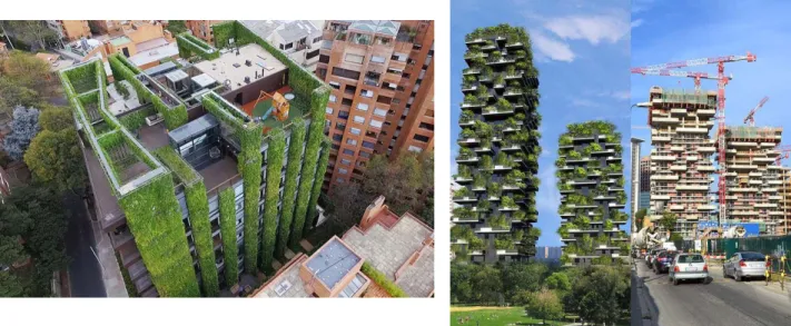 Figura 7: Jardín vertical Bogotá      (Referente)                                Figura 8: Jardin vertical en Milan (referente)  Fuente: http://www.rldiseno.com/jardin-vertical                              Fuente: https://es.pinterest.com/pin/ 
