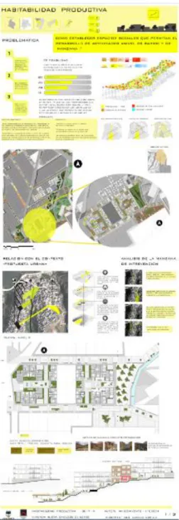 Figura x. Panel de presentación final Diseño Urbano. Fuente. Autor. Noviembre de 2017