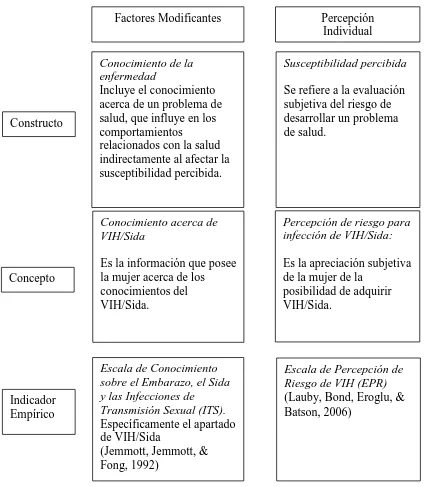 Figura 1. Estructura conceptual - teórica - empírica. 