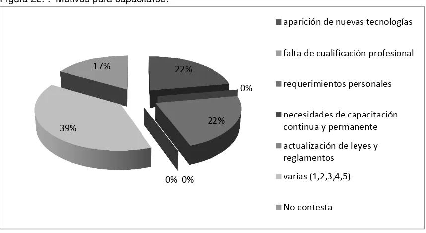 Tabla 22.  Motivos para capacitarse.  