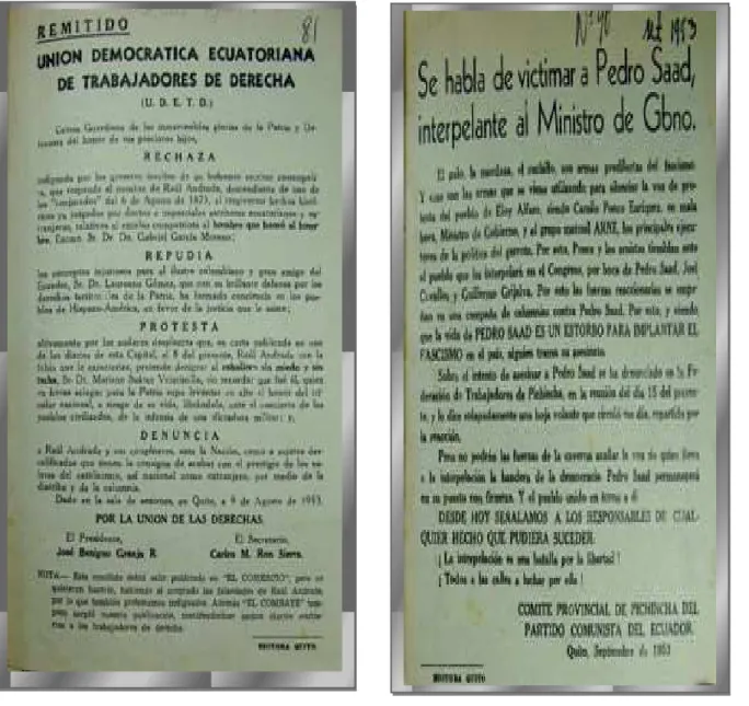 Figura 2.87.  Unión Democrática de Trabajadores de Derecha. Hoja Volante. Año 1953 86 