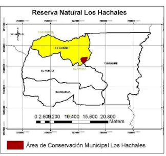 Figura 6. Ubicación de la Reserva Natural Los Hachales. 
