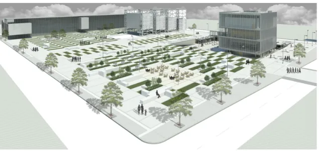 Figura 8. Render – Plaza de reconciliación. 